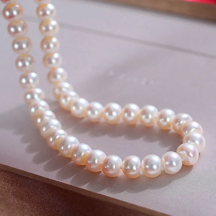 OldNatural Freshwater Pearl Womens Pearl Necklace Perfect Round Mothers Day Gift231118