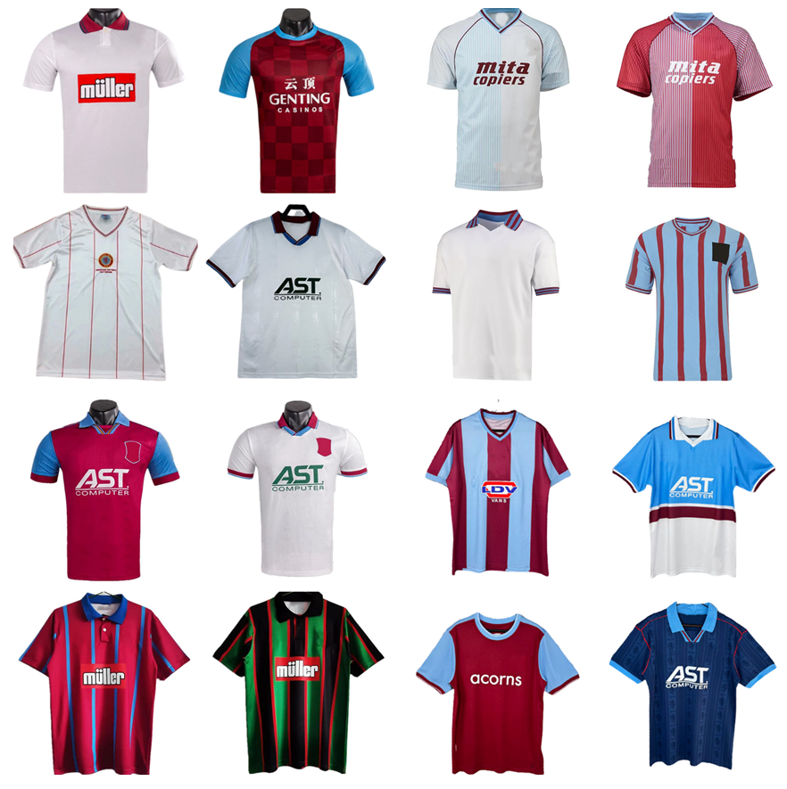 1993 1995 1996 1997 1998 1999 2009 Retro aston soccer jersey villa 93 94 95 96 97 98 99 00 09 10 11 12 McGrath Houghton SAUNDERS YORKE EHIOGU CALCIO ATKINSON football Shirt
