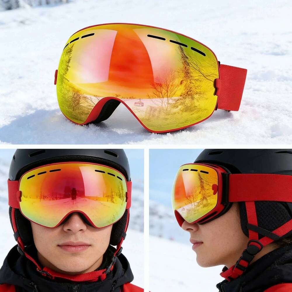 Premium Ski Goggles Anti-Fog UV400 Double Layer Windproof Polycarbonate Lenses Full Face Mask for Men Women Snow Sports Gear Z260225