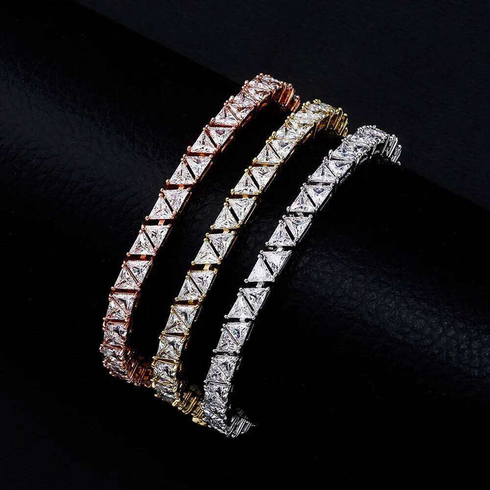 TOPGRILLZ 5mm Tennis Chain Bracelet High Quality Triangular Iced Out Cubic Zirconia Hip Hop Charm Fashion Jewelry For Women Z260225