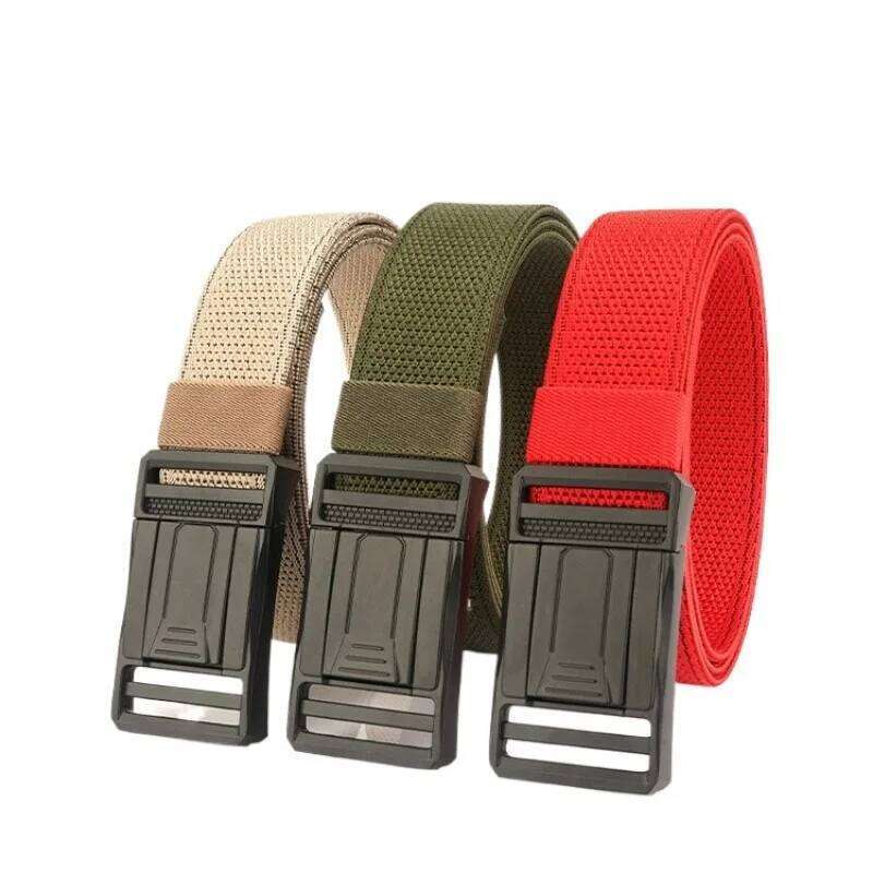 2024 New Tactical Military Fans Outdoor Training Sports Casual Elastic Nylon Woven Belt for Men Y260225