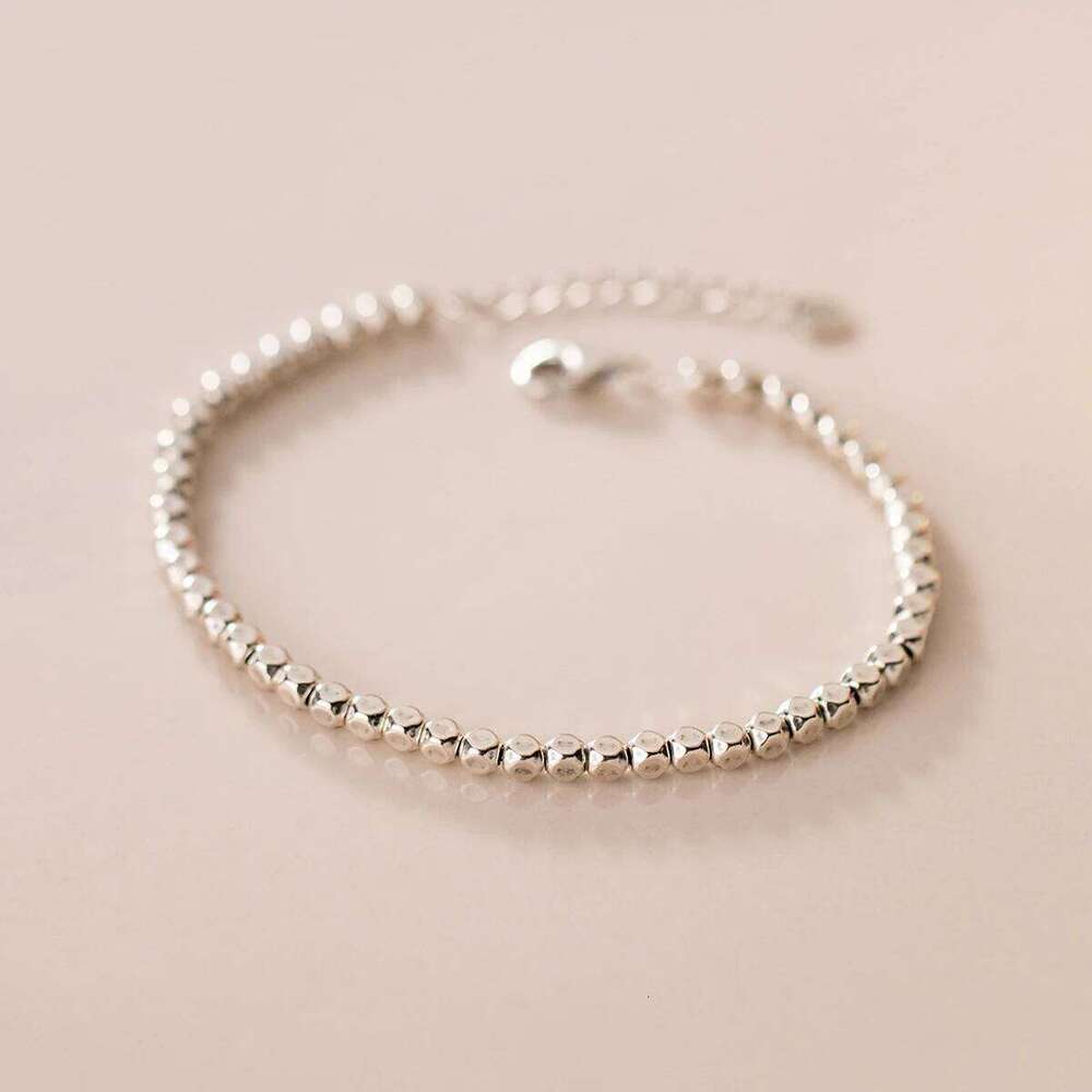 Modian 925 Sterling Beautiful Geometric Square Bracelet Adjustable Silver Chain Link for Women Girls Party Fine Jewlery Z260225