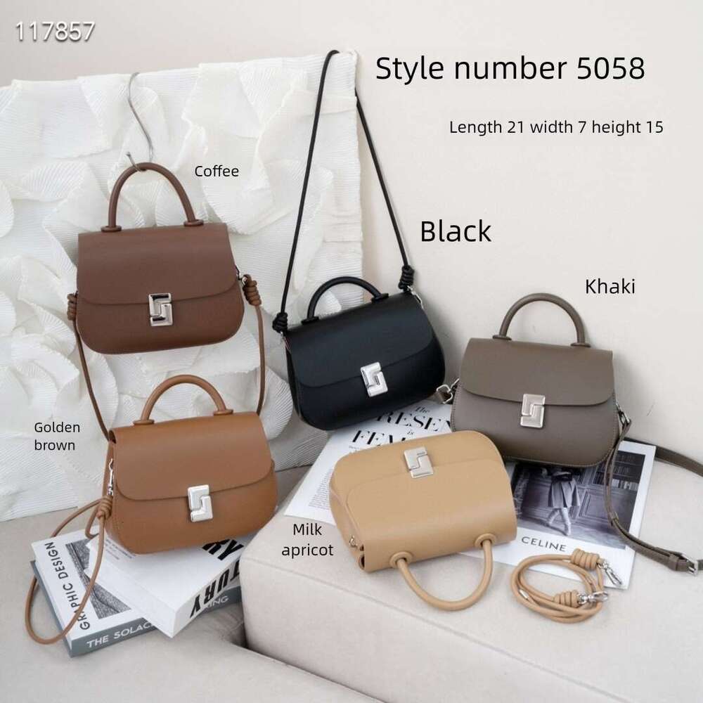 Luxury Shoulder Bags Totes Genuine Leather Women S Vintage Saddle Fashionable Small Round High End Exquisite Bag Classic Trendy Versatile Crossbody SE