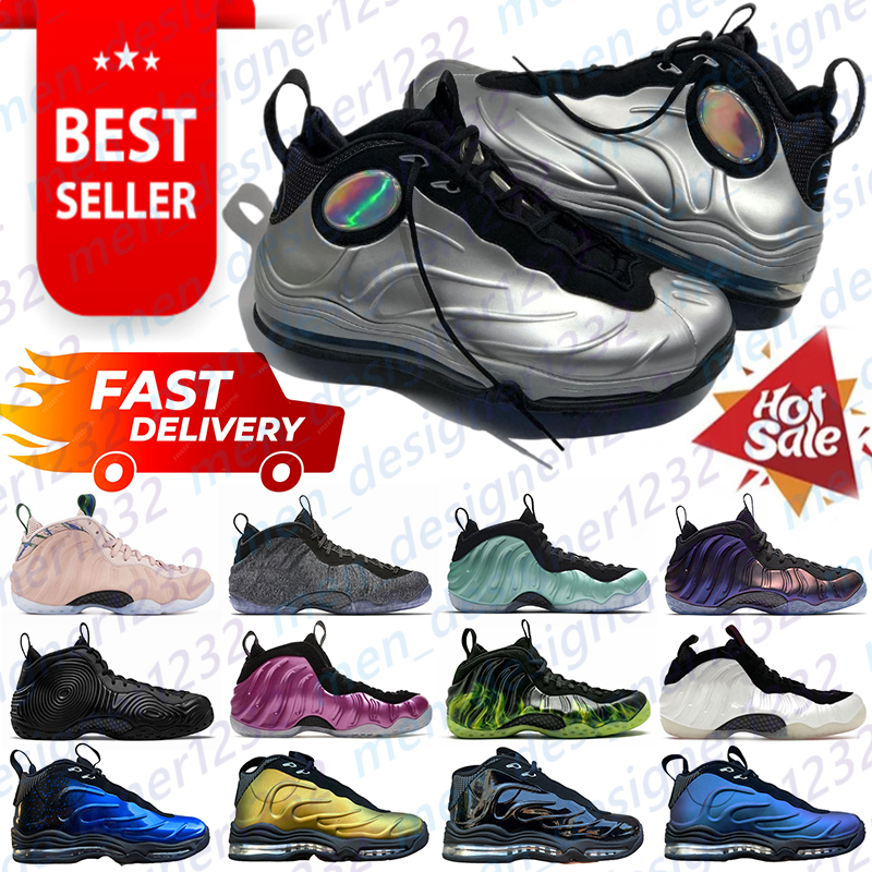 Basketball Shoes Galaxy Floral Penny Plus Pearl White Black Anthracite Metallic Silver Mens Trainers Outdoor Sports Sneakers 40-46