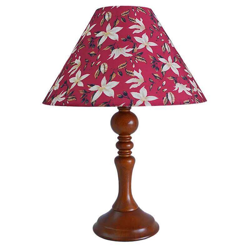 Luxury High-end Sense Nordic Decoration Retro Oak Bedroom Bedside Table Lamp Solid Wood Atmosphere Night Light H260225