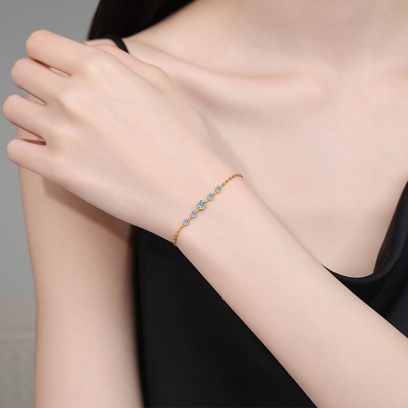 Korean Style Starry Sparkling charms bracelet for Women Adjustable Chain Elegant Minimalist Fashion Jewelry Daily Party