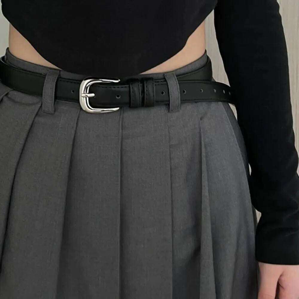 Simple Women's PU Leather Versatile Fashion Trendy Waistband Pin Buckle Thin Belt Y260225
