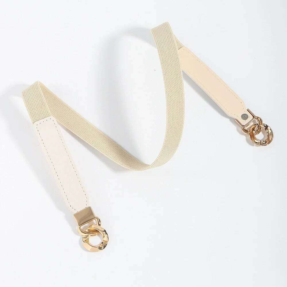 2025 Summer New Models Female Thin Belt Slim Decorative Shirt with Dress Multi-ring Buckle High Elastic Belts Y260225