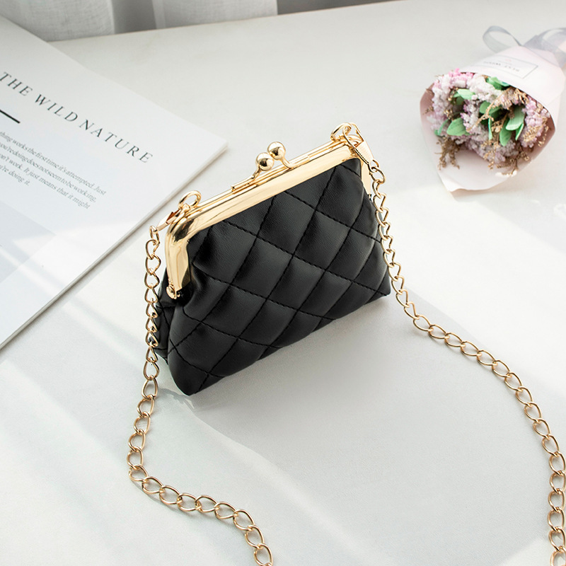 trendy fashion quilted chain crossbody bag niche design shoulder clip bag popular mini handbag230516
