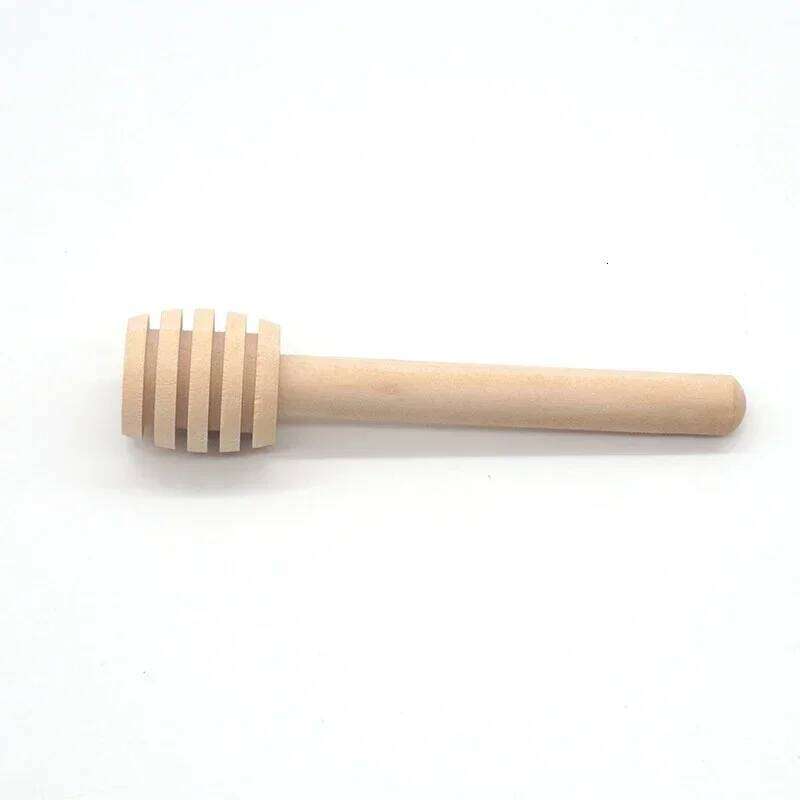 10Pcs/Set Wooden Stirrers Dipper Wood Spoon for Honey Jar Stick Collect Dispense Milk Coffee stirring Tools