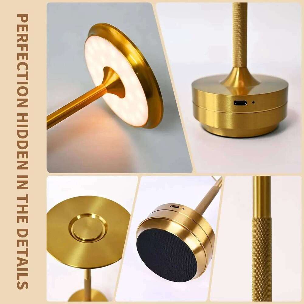 Wierless Simple LED Desk restaurant Bar Table Dimming Atmosphere Retro Portable Charging Touch USB Read Lamp H2602251