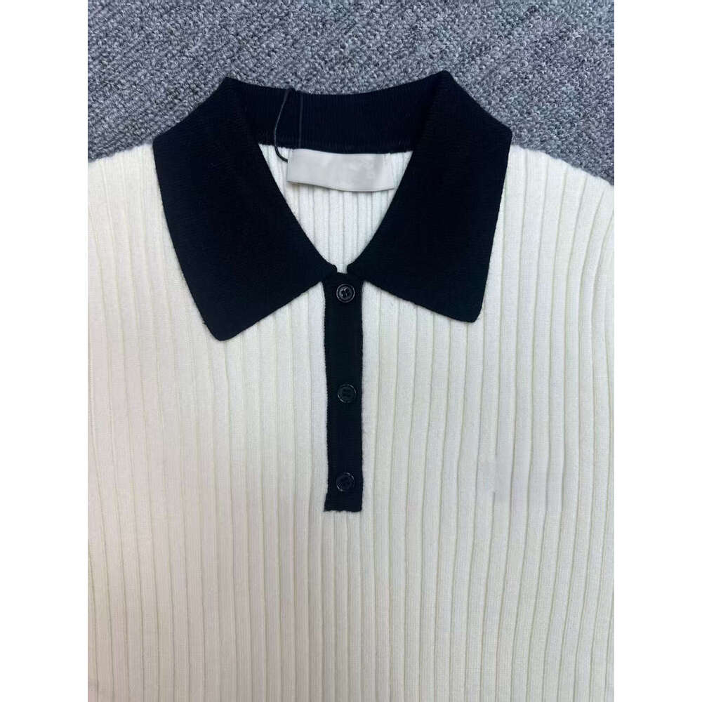 2026 Spring New Designer Women's Jacquard Short Sleeve Sweater Women's Knitted Sweater Top