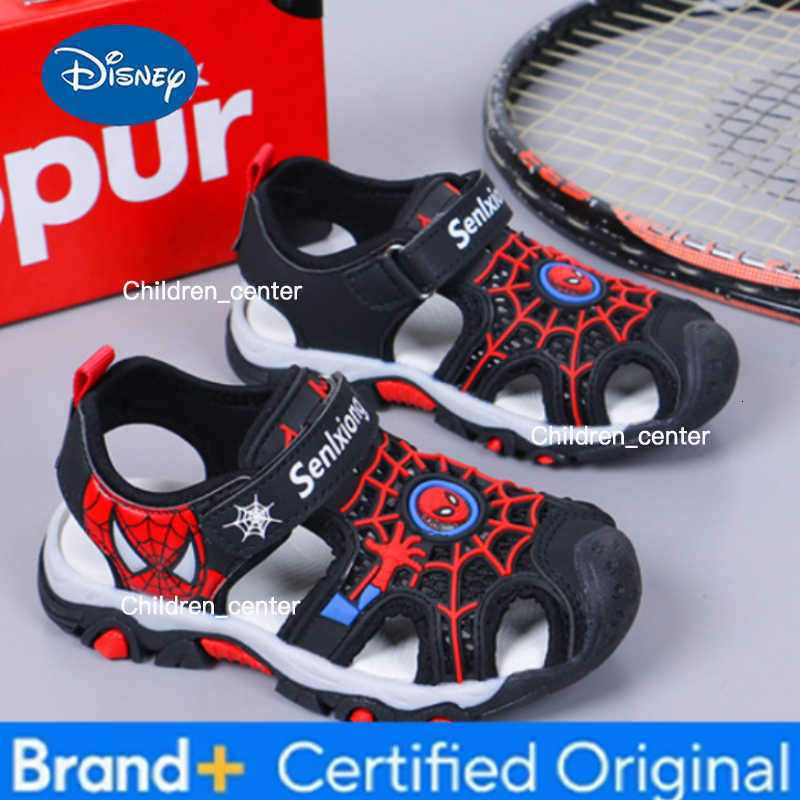 Summer Kids Boys Sandals Girls Cartoon Spider Man Student Closed Toe Orthopedic Non slip Children Sport Pu Leather Beach Shoes H260226