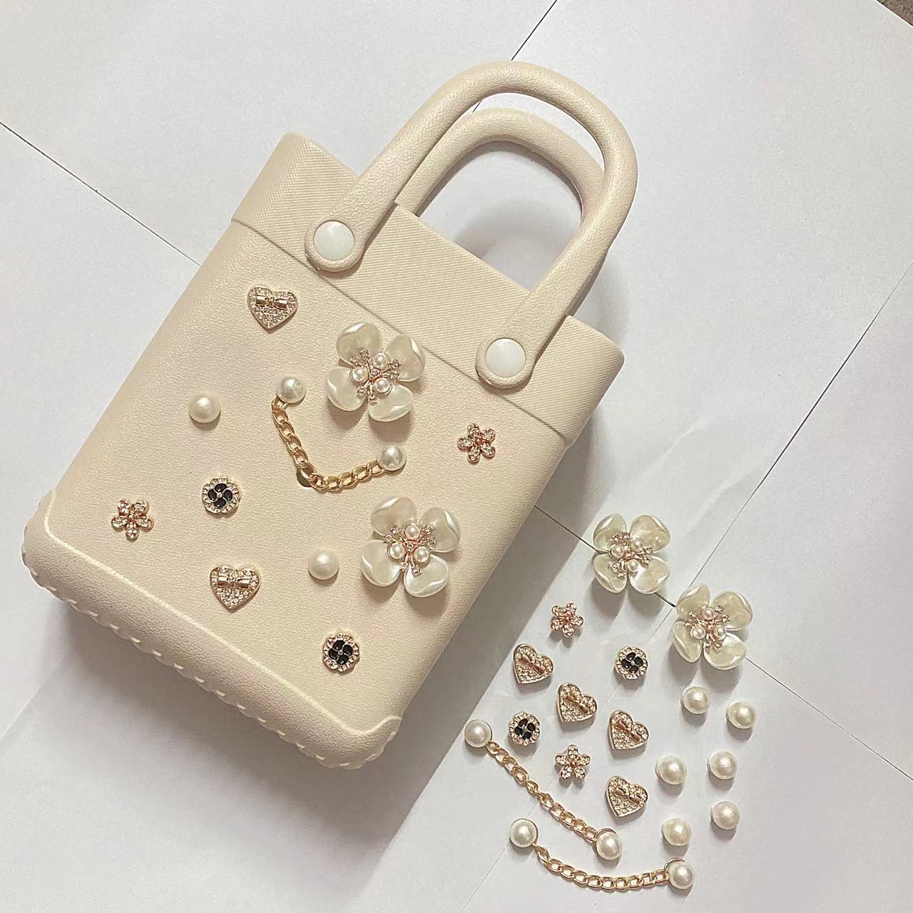 DIY hole bag accessories gold series chain shoe charms beach bag high-end hot-selling accessories250702