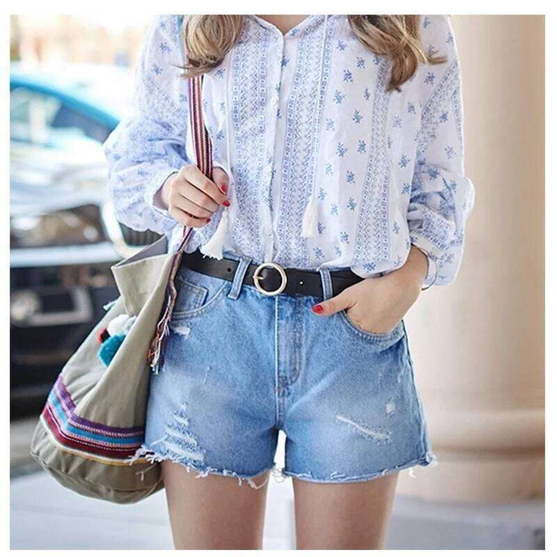 Black Leather Belt for Women Heart Round Pin Buckle Ladies Dress Jeans Strap Girls Waistband Adjustable Belts Y260225