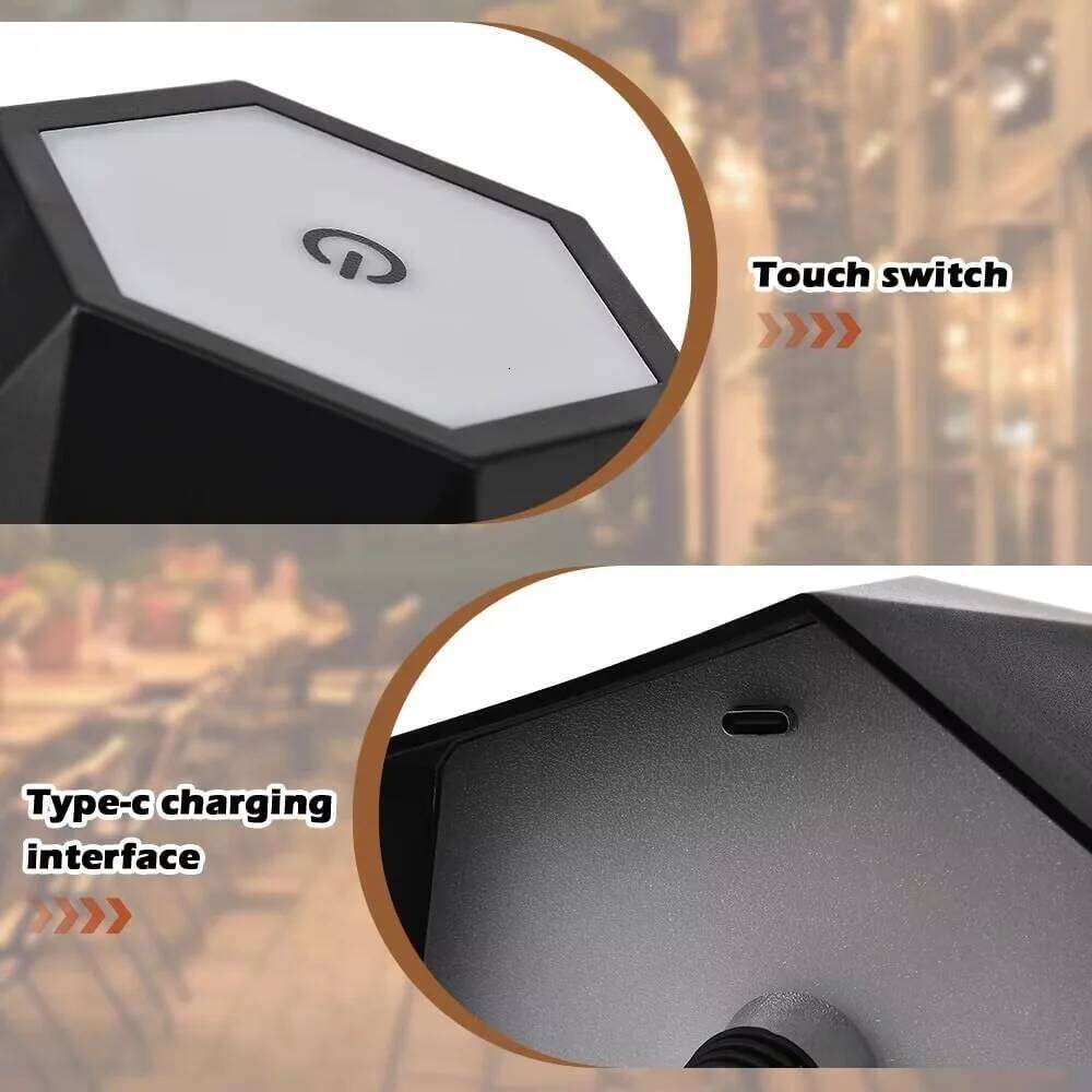 LED Wireless Charging Touch Table Lamp with 3 Color Stepless Dimming for Study and Creative Atmosphere Lighting at the Bedside H260225