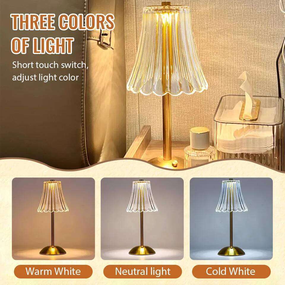 LED Table Touch Sensor Desktop USB Rechargeabl Portable Bedroom Night Reading Lamps Decor Light H260225