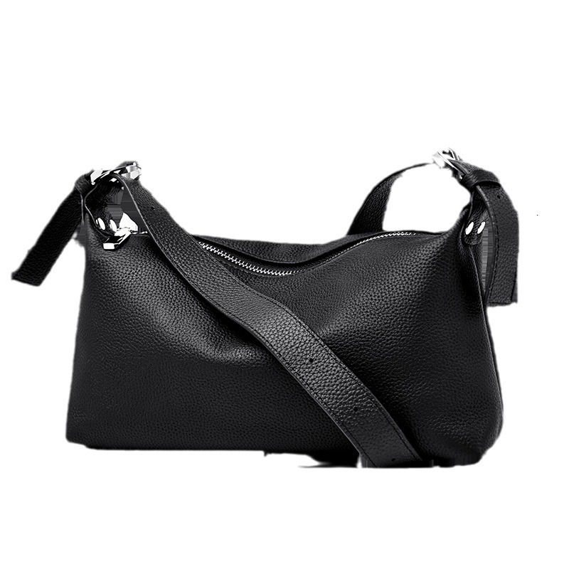 Genuine Leather Womens Bag High-End Large Capacity Commuter Pillow Bag Crossbody Bag Simple Versatile Womens Genuine Leather Bag 241025