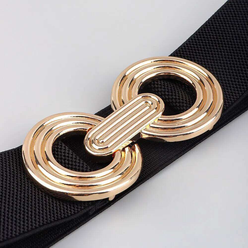 1 Piece Coffee Color Wowen's Belt Double Ring Buckle Widebelts Y260225