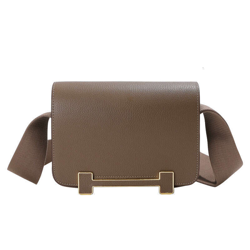 Fashionable Wooden Clog For Women Genuine Leather Kangkang With Wide Shoulder Strap Single Flight Attendant Bag Foreign Trade Mini Crossbody Small SEN