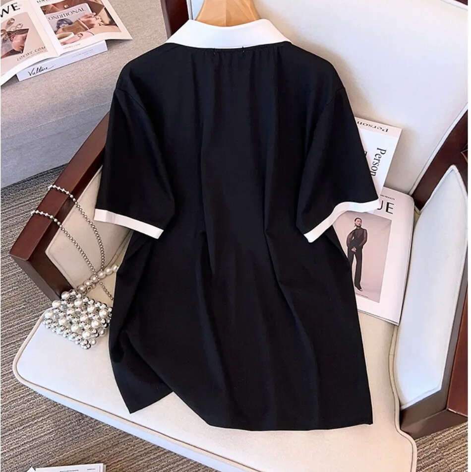 Large size women's T-shirt summer ice touch sun protection, UV protection, outdoor sports quick drying fabric 2026