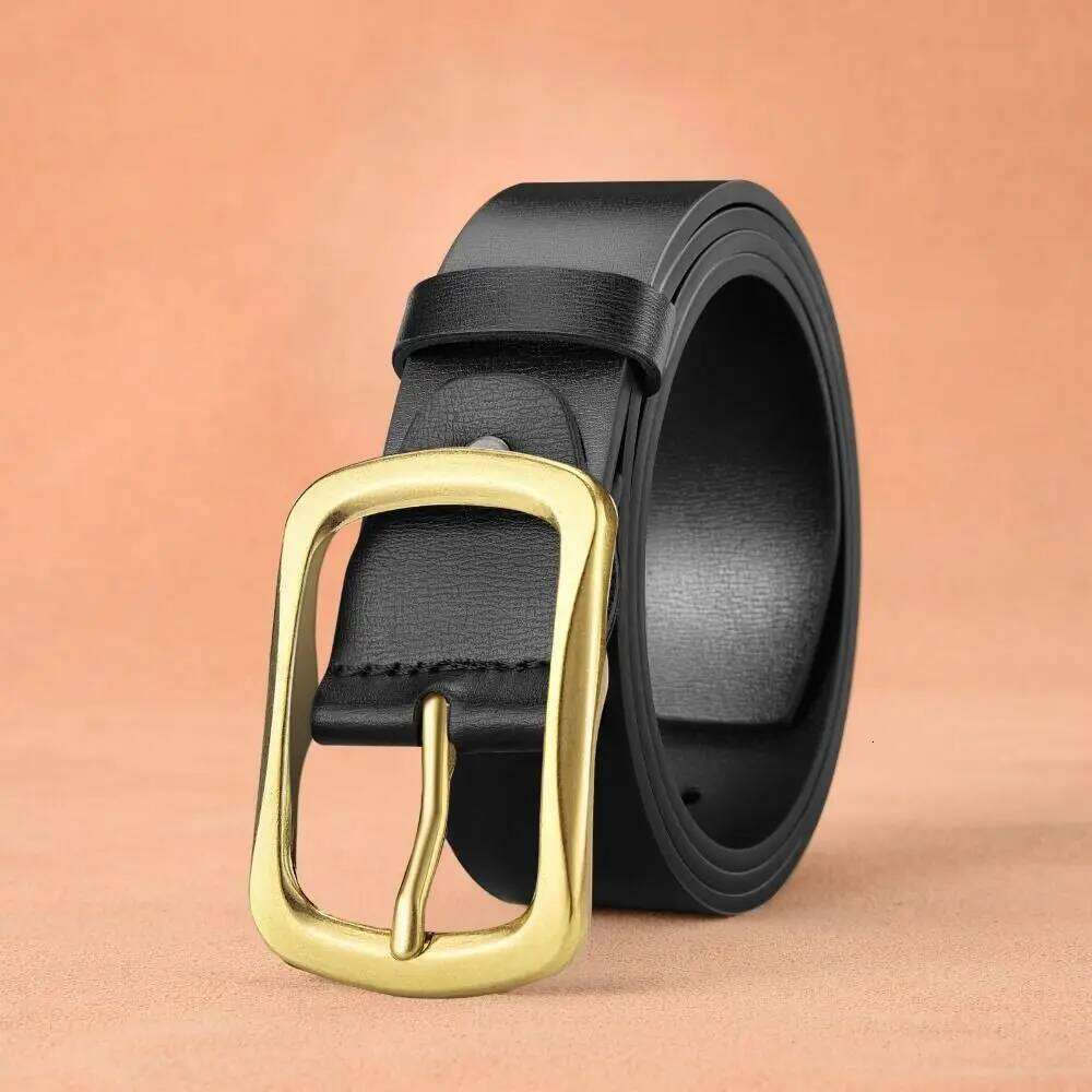 Retro Luxury Design Leather Belt Casual Versatile Pin Buckle Waistband Trouser Dress Belts Y260225