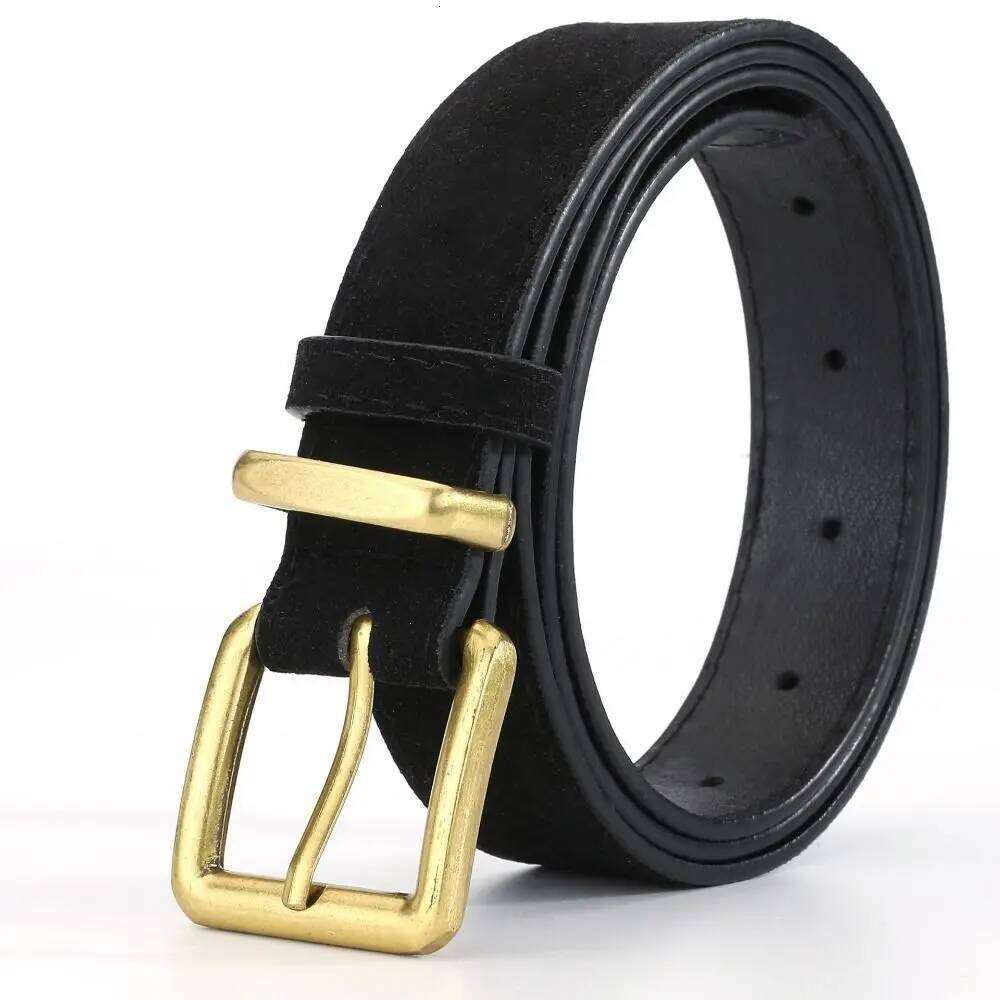 Fashion Pin buckle Suede Leather Casual Luxury Design Business Waist Belt Retro Waistband For Women Y260225