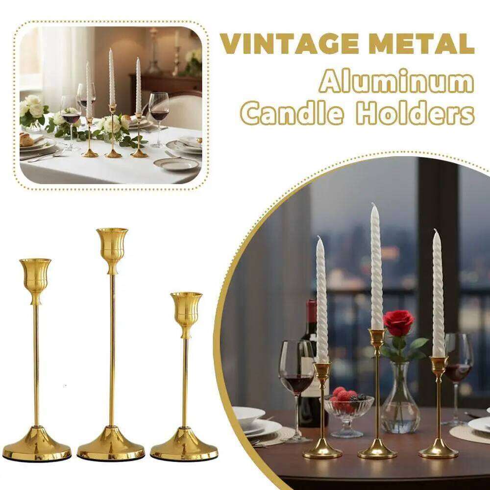 Metal Candlestick Exquisite European Style Wedding Table Decor Christmas Decoration Candle Stand Elegant Vintage Best Seller W260226