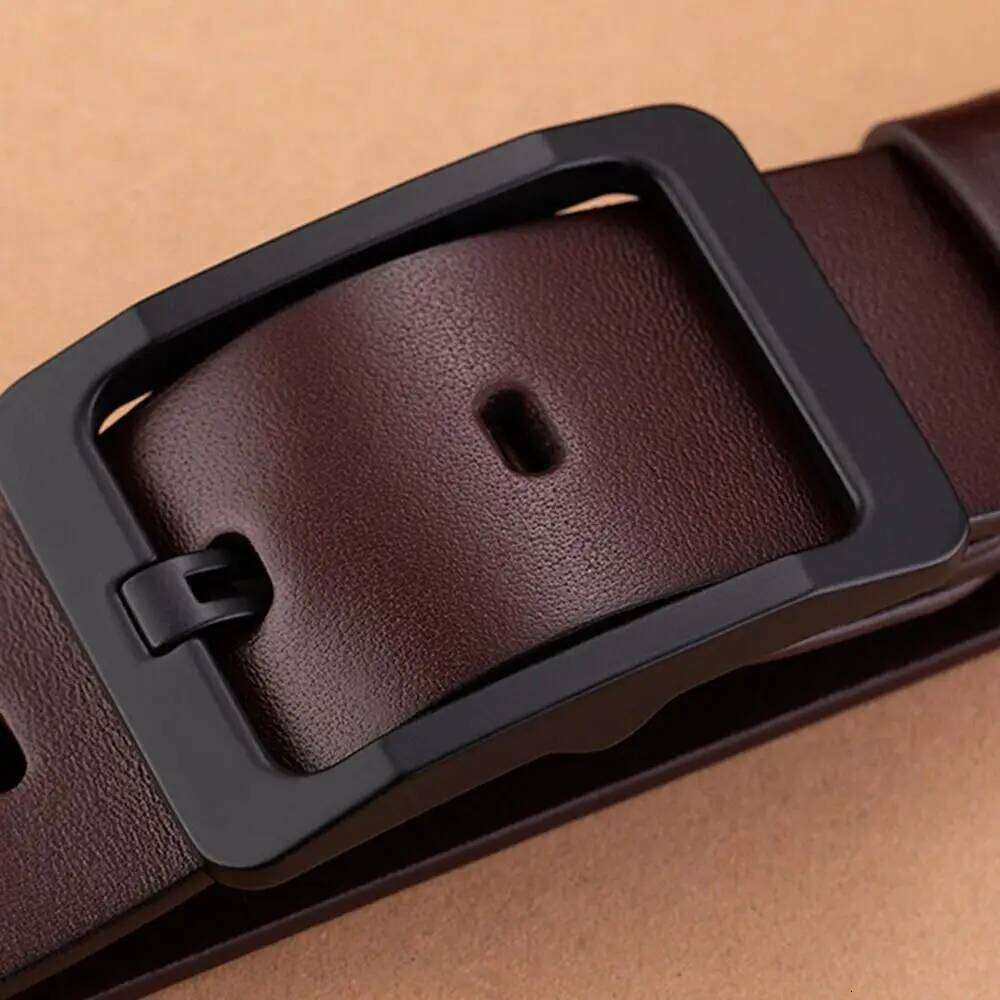 Retro Luxury Design Leather Belt Casual Versatile Pin Buckle Waistband Trouser Dress Belts Y260225