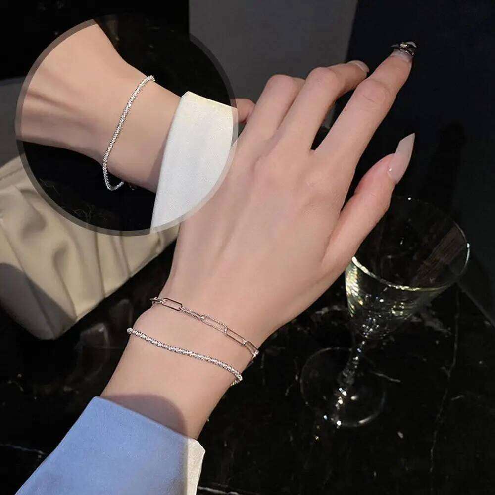 Delicate Trendy Fancy Exquisite Chain Bracelet With Captivating Shine Dazzling Hand Ornament Unique Z260225