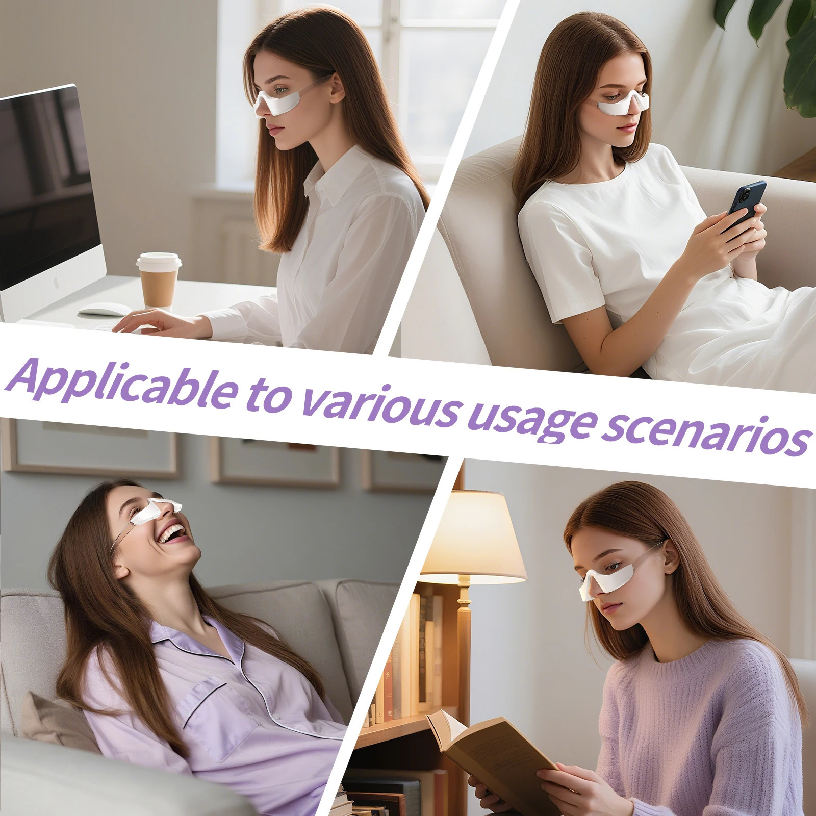 3 in 1 LED Pon Under Eye Beauty Device Red Light Microcurrent Massager Glasses for Bag Fatigue Dark Circles 260205