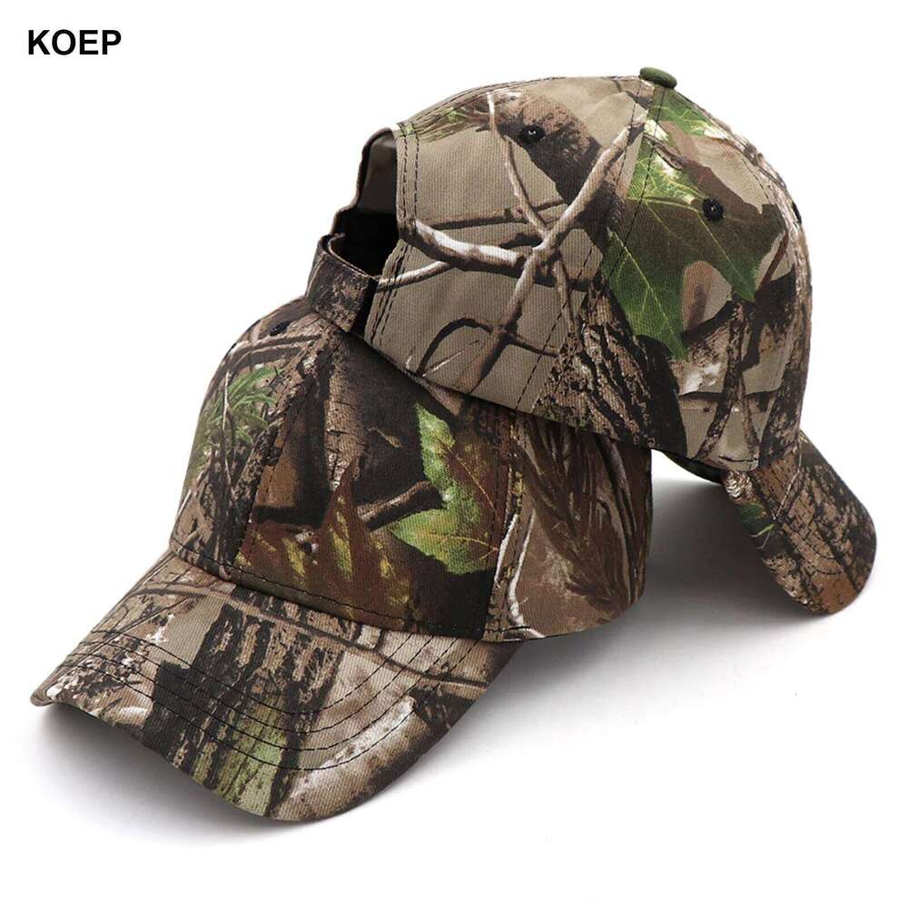 KOEP Green Tree Camo Adjustable Baseball Cap Outdoor Fishing Caps Biomimetic Camouflage Hat Designed Specifically For Hunting Z260226