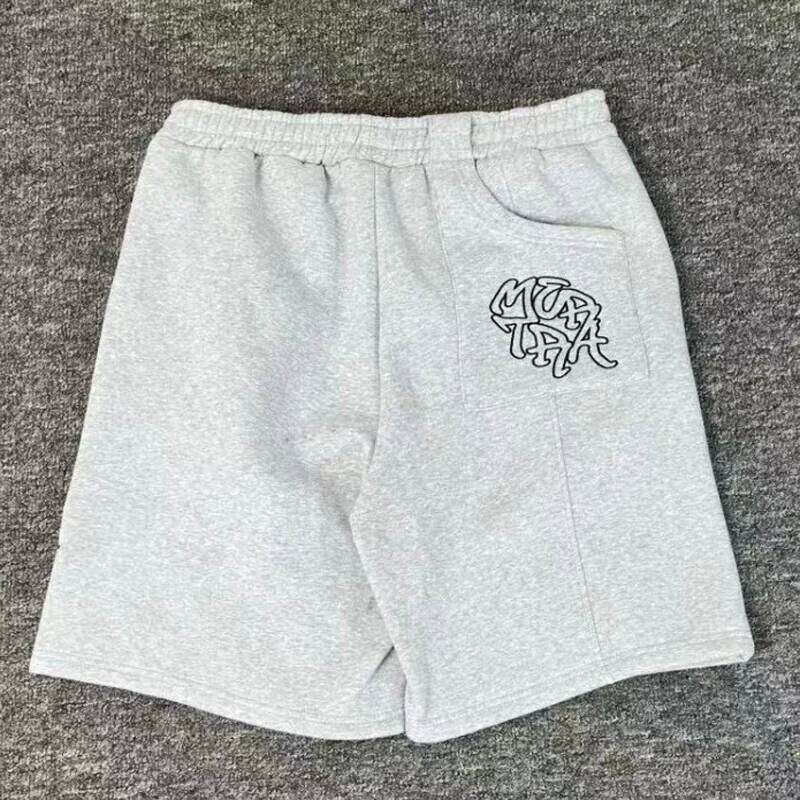 New Gray Black Color Contrast Mertra Casual Embroidered Logo Print MERTRA Shorts Pants H260226
