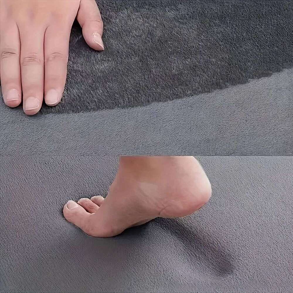 Thickened kitchen L-shaped absorbent floor household flannel non-slip anti-fall dirt-resistant oil-absorbing foot mat W260226