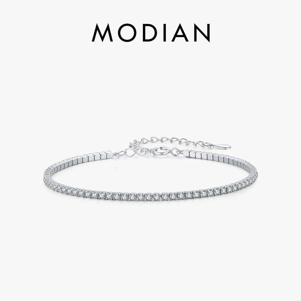 MODIAN 925 Sterling Silver Sparkling Clear CZ Bracelet For Women Wedding Engagement Fine Jewelry Anniversary Wife Mom Gifts Z260225