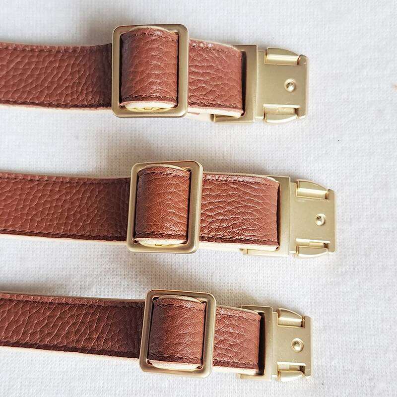 Luxury Rea for Small Dog Breeds with The Finest Genuine Leather Collar That is Stylish Soft DOG COLLAR BROWN