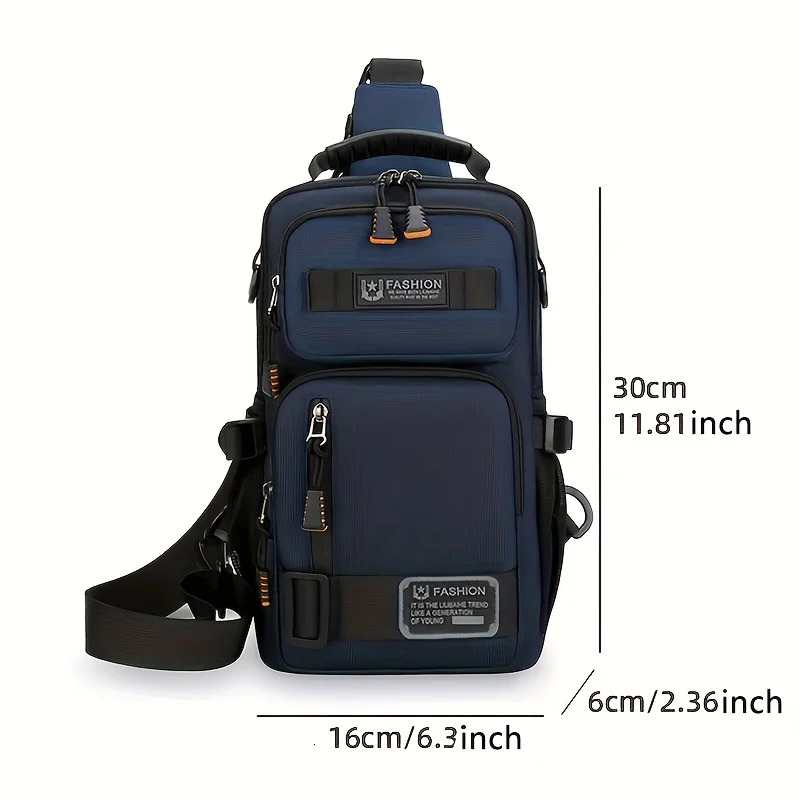 Mens Chest Bag Multifunctional Molle Waist Pack Travel Lightweight Handbag Outdoor Hiking Cycling Crossbody Bag Large Rig Pouch 260305