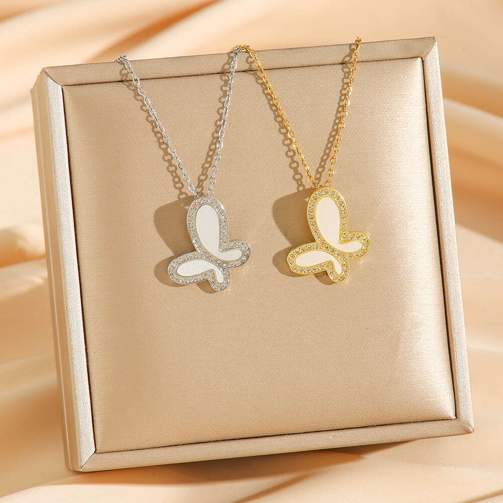 Butterfly Necklace For Women Super Fairy Girl Fashion Internet Celebrity Live Stream Jewelry