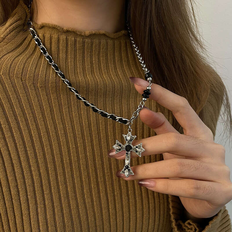 Cross Necklace Trendy Hip-hop Sweatshirt Sweater Chain