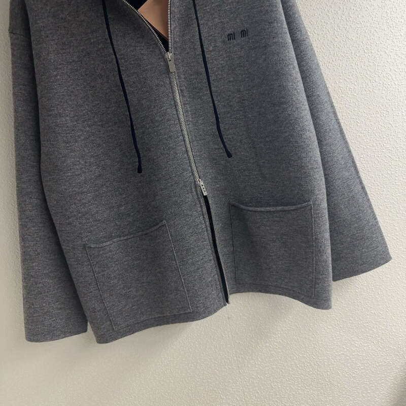 2026 Autumn/Winter Casual Half Zipper Large Collar Double Color Large Pocket Lazy Wool Loose Hoodie for Women