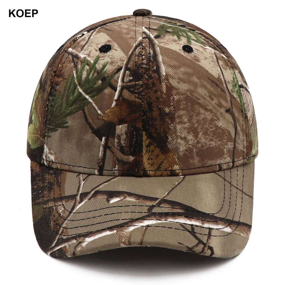 KOEP Green Tree Camo Adjustable Baseball Cap Outdoor Fishing Caps Biomimetic Camouflage Hat Designed Specifically For Hunting Z260226