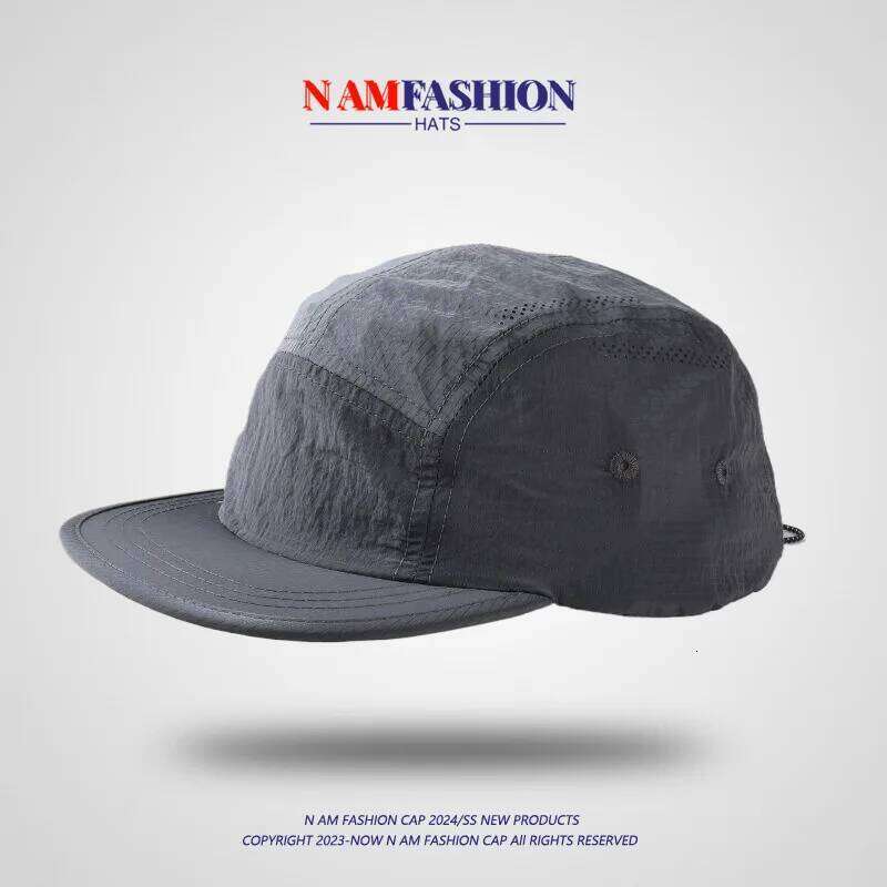 Japanese Simple Light Quick-drying 5-Panel Baseball Cap Soft Top Korean Version Short Edge Men's and Women's Sun Caps Z260226