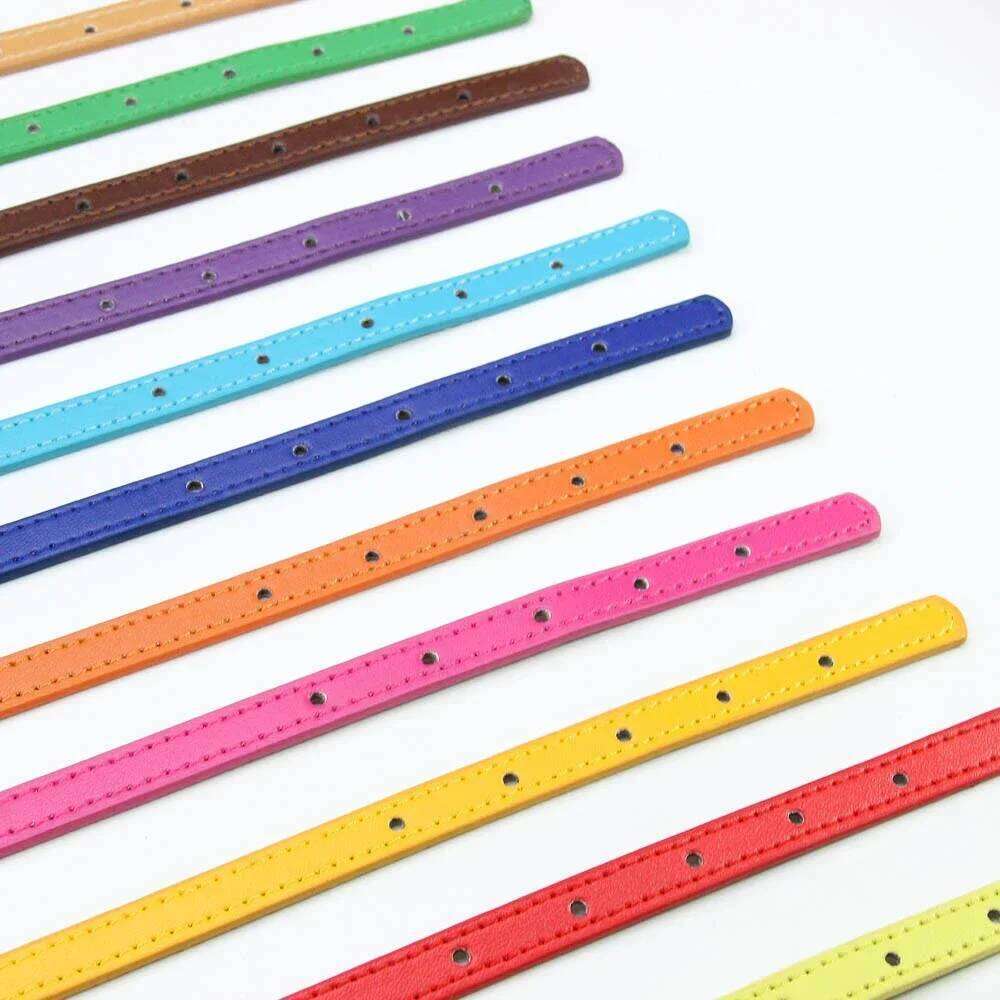 Cute Leather Collar With Bell Safety Puppy Necklace Collars For Cat Small Dog Kitten Chihuahua Accessories Pet Products