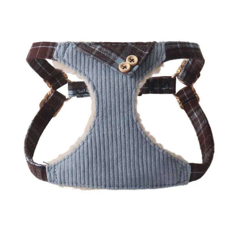 New Leash Lamb Wool Small Medium Dogs Vest Style Cat Dog Harness Adjustable Corduroy Pet Supplies Accessories