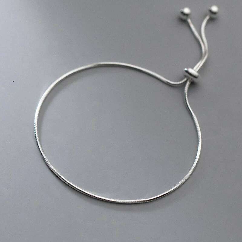 Modian Real 925 Sterling Silver Simple Snake Link Chain Women Bracelets Adjustable Fashion Bracelet Party Jewelry Making Gift Z260225