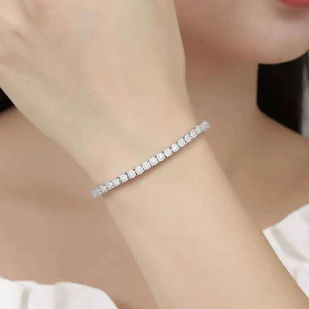 2026 Tennis Iced Out Bracelets For Women Silver Color Men Bracelet Chain Homme Jewelry Z260225