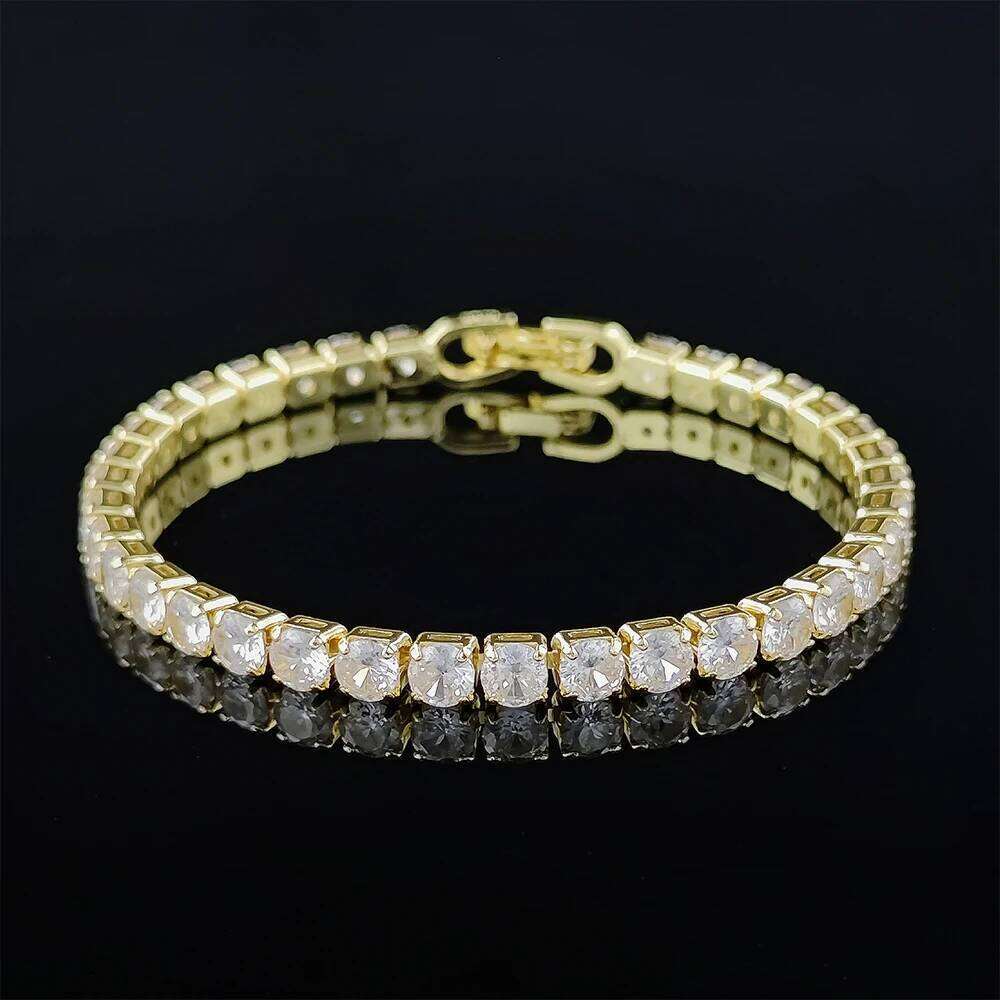 Luxury Round Gold Silver Color on Hand Bracelet Bangle for Women Anniversary Gift Jewelry Bulk Sell S5787 Z260225