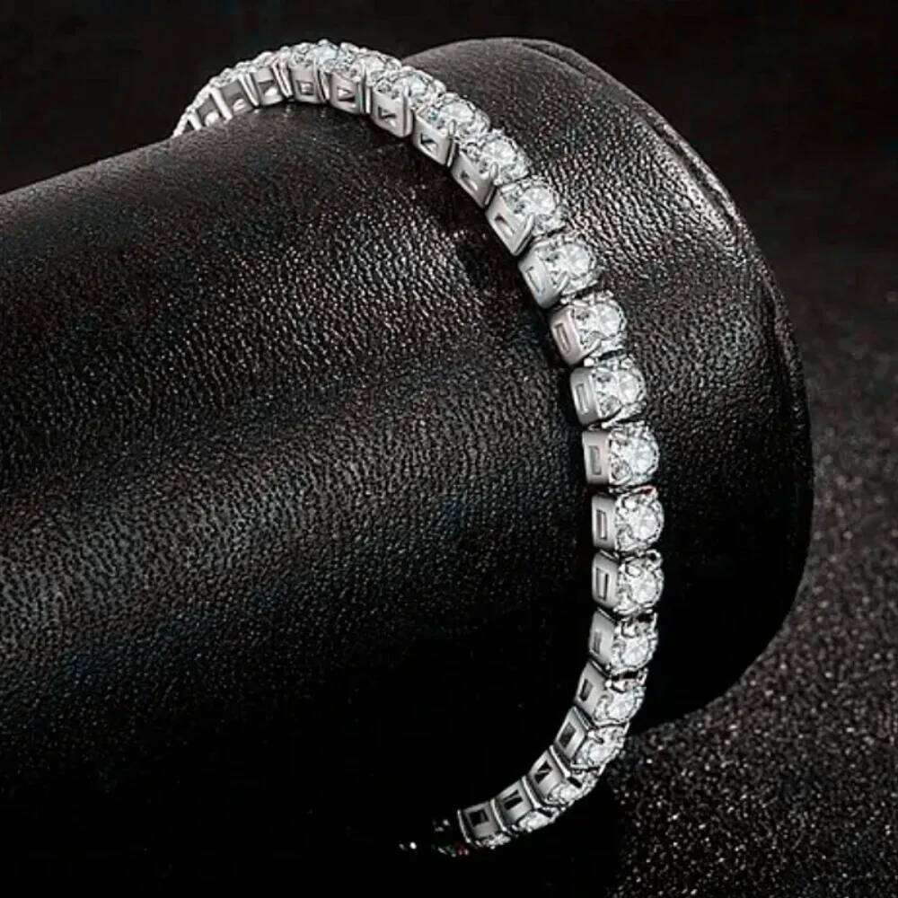 2026 Tennis Iced Out Bracelets For Women Silver Color Men Bracelet Chain Homme Jewelry Z260225