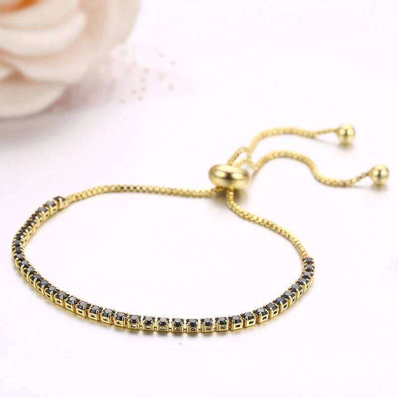 Thin CZ Stone Tennis Bracelets For Women Girl Gold Color Jewelry Pulseras Adjustable Charm Bracelete Femme Bileklik Bransoletki Z260225