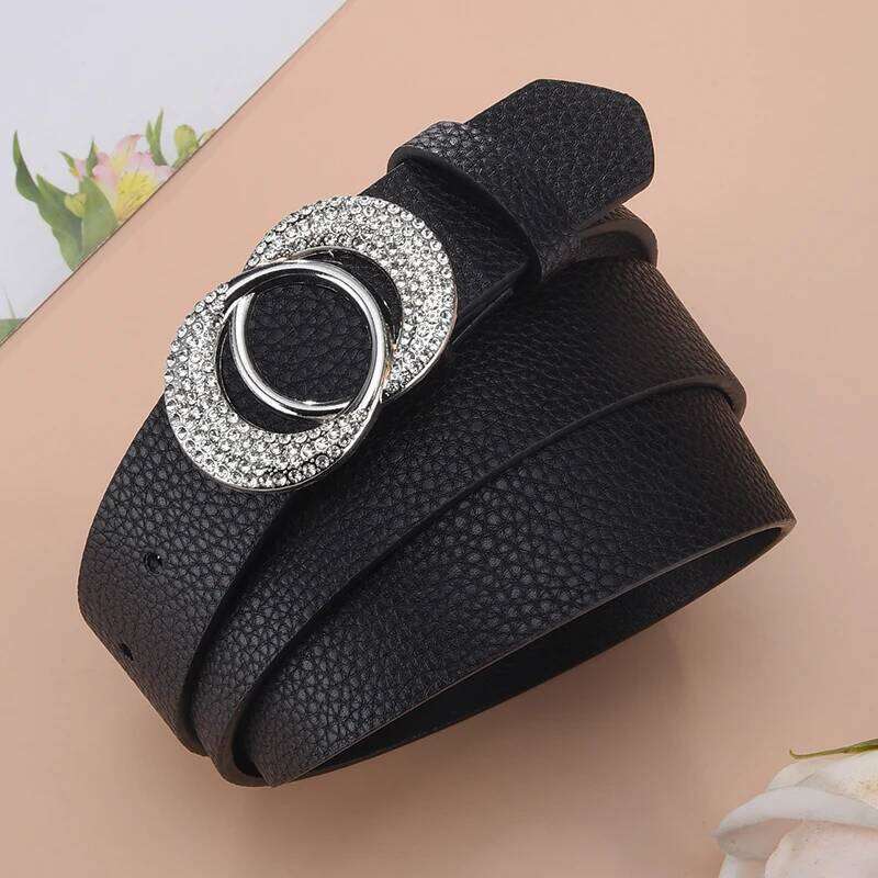 Inlaid Imitation Diamond Fashion Rhinestone Women's Belt Paired With Jeans Leather Belt, Gift for Girlfriend and Mother Y260225